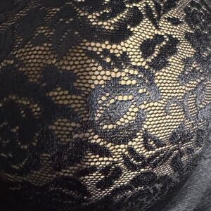 Soma Black Lace Overlay Bra strap less and multiple ways to wear. like new